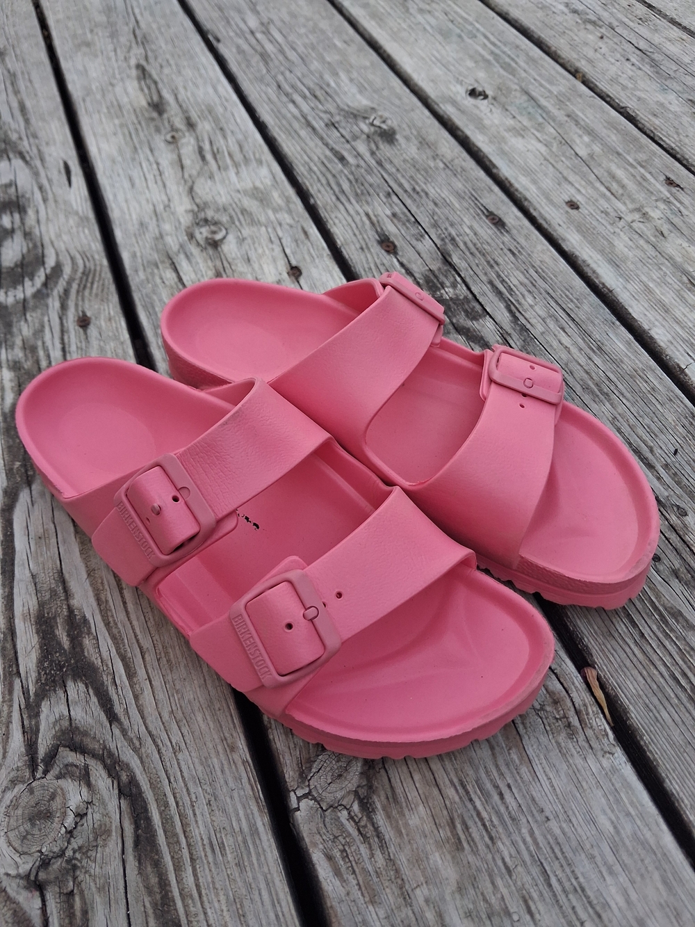 Birkenstock Pink EVA Two-Buckle Slide Sandals 41 US 10